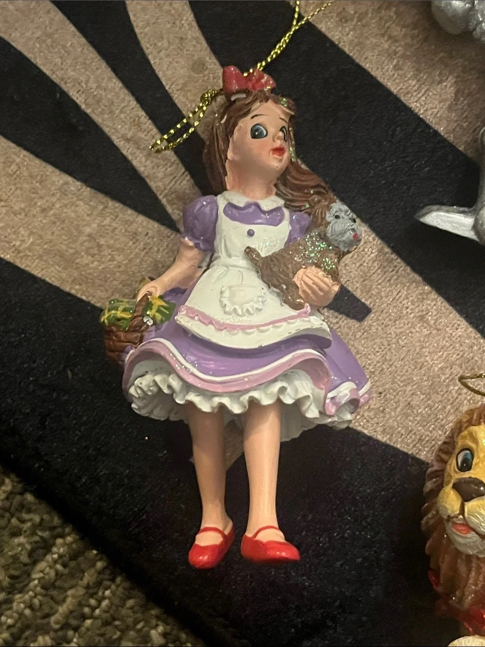 Hobby Lobby Wizard of Oz Resin Ornament Set - Silver, Purple, Red, Yellow, Brown